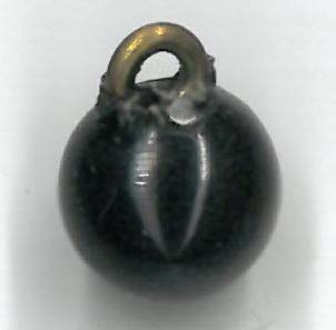 ROUND PEARL BUTTON - SIZE 8 - BLACK